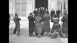 Meeting of Supreme War Council between British and French leaders in Paris at start of World War II News Clip