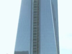 World Trade Center 92nd floor construction Stock Footage