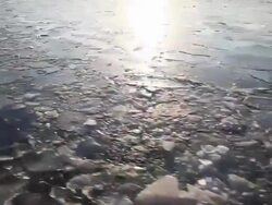 Ice on water Stock Footage
