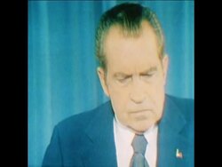SYND 26/02/74 PRESIDENT RICHARD NIXON, STATES HIS INTENTION, NOT TO RESIGN News Clip