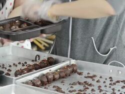 chocolate balls Stock Footage