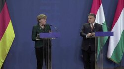 CLEAN : Merkel presses Orbans Hungary over NGOs media News Clip