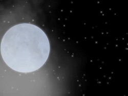 Full moon in the mist Stock Footage
