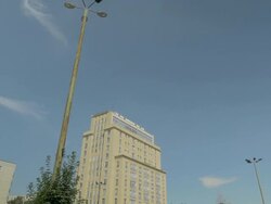 Frankfurter Tor,Karl Marx Alle,soviet architecture,TD Stock Footage