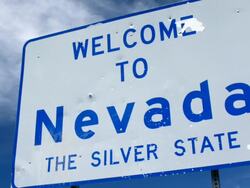 Welcome to Nevada Sign Stock Footage