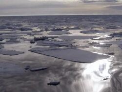 WS, Ice floes on sea, Russia Stock Footage