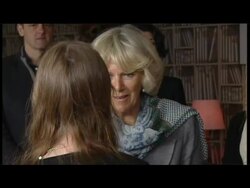 Camilla Duchess of Cornwall at Hay festival inside News Clip
