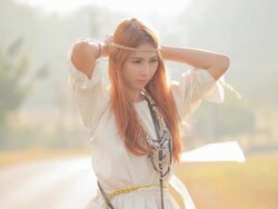 Hippie girl Stock Footage