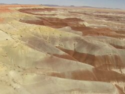WS AERIAL View of Humphrey's Peak above little painted Desert / Arizona, United States Stock Footage