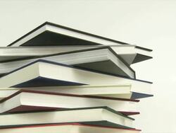 HD Books Piling Up and Down Stop-Motion Stock Footage