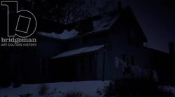 Static shot of a country home in the countryside by night, clip 3 Stock Footage