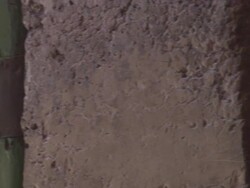 CU PAN Green door and engraving  Audio / Jerusalem, Jerusalem, Israel Stock Footage