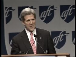 John Kerry address teachers' convention News Clip