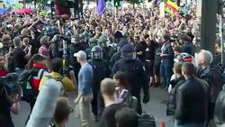 Anti-capitalist demonstrations and security outside the G20 Summit in Hamburg News Clip