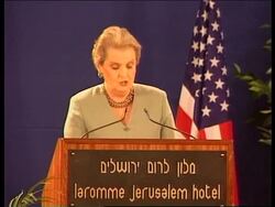 Israel - US Secretary of State Albright presser News Clip