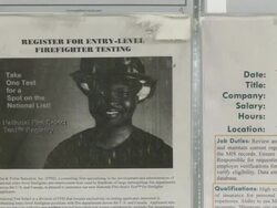 2009 CU PAN Rack of job listings on wall in job center/ Antioch, California, USA/ AUDIO Stock Footage