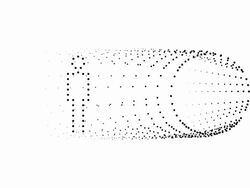 SHOPPING CARTS - man, pure black dots (TRANSITION) Stock Footage