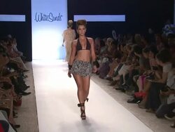 Models walk the runway during the White Sands Australia swimwear 2012 show  Stock Footage