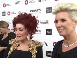 INTERVIEW - Sharon Osbourne, Karen Buglisi - Elton John AIDS Foundation Presents 22nd Annual Academy Awards Viewing Party Sponsored By Chopard, Neuro Drinks And Wells Fargo Stock Footage
