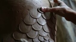 human hands making clay pot. Stock Footage