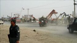 CLEAN : Suicide blast hits EU vehicle in Kabul passer by killed News Clip