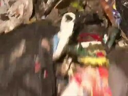 Close Up - Trash being dumped from truck into garbage receptacle / New Orleans Louisiana Stock Footage