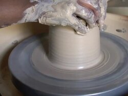 Potter Working at Pottery Wheel Stock Footage