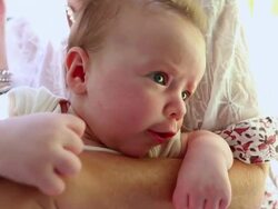 CU Shot of baby / Lamy, New Mexico, United States Stock Footage