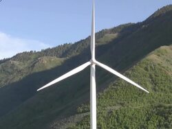 Wind Turbines making power Stock Footage