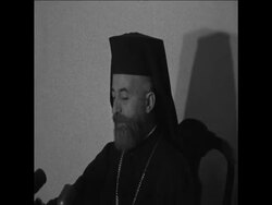 CAN 198 CYPRIOT PRESIDENT ARCHBISHOP MAKARIOS GIVES PRESS CONFERENCE News Clip