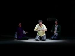 MS Artist performing modern Qinqiang opera in theater and Qinqiang is representative folk opera of northwest China  AUDIO  / xi'an, shaanxi, china Stock Footage