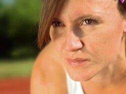 HD: Female Athlete Stock Footage