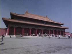 MWA People visiting Imperial palace museum, Beijing, China Stock Footage