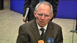 Eurozone Finance Ministers meet to discuss debt crisis response News Clip