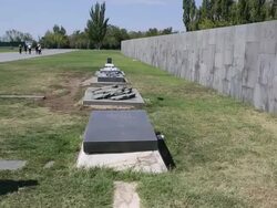 Yerevan, Tsitsernakaberd (Armenain Genocide) memorial to the victims of the Armenian genocide Stock Footage