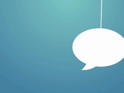 Speech bubble hanging on a wire Stock Footage