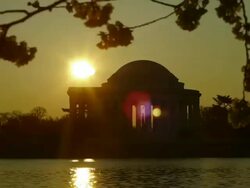 Montage of shots of the Jefferson Memorial Stock Footage