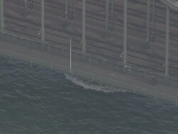 Hohenzollern Railway Bridge With Barge Under It Stock Footage