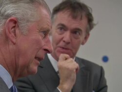 Prince Charles speaking to staff about the Sky Rainforest Rescue charity News Clip