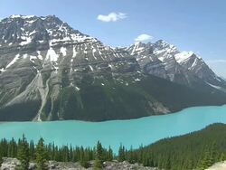 WS PAN View of Peyto Lake / Banff Nationalpark, Alberta, Canada Stock Footage