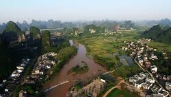 Aerial Guilin Stock Footage