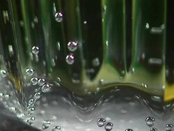 Close up of glass with mineral water Stock Footage