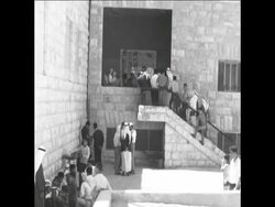 SYND 14 8 67 ARABS IN JORDANIAN REFUGEE CAMP SIGN FORMS ENABLING RETURN TO WEST BANK News Clip