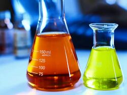 Scientist working in laboratory with laptop Stock Footage