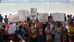 Ku Klux Klan rally in Madison, Indiana Stock Footage