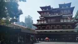 Timelapse buddha tooth temple in singapore Stock Footage