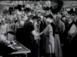 PRESIDENT CROSSES ""THE LINE"" News Clip