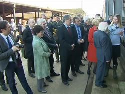 Republic of Ireland's President Michael D Higgins visits the Food Animal Initiative research farm News Clip
