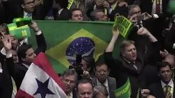 VOICED : Diputados brasilenos abren via a juicio politico a Rousseff News Clip