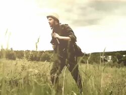 soldier walking two shots Stock Footage